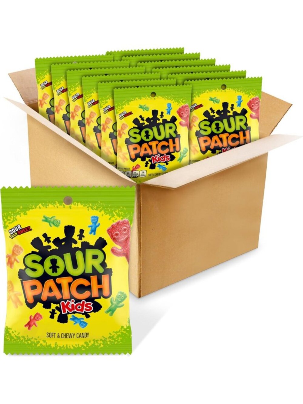Soft & Chewy Sour Candy, Original Flavor, 3.6oz Pack of 12 - Sweet Treats!